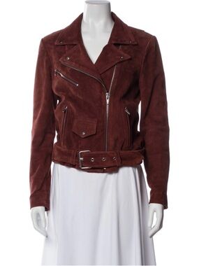 VEDA Women's 100% GOAT Suede Moto Jacket